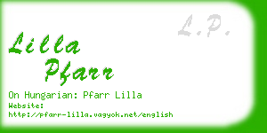 lilla pfarr business card